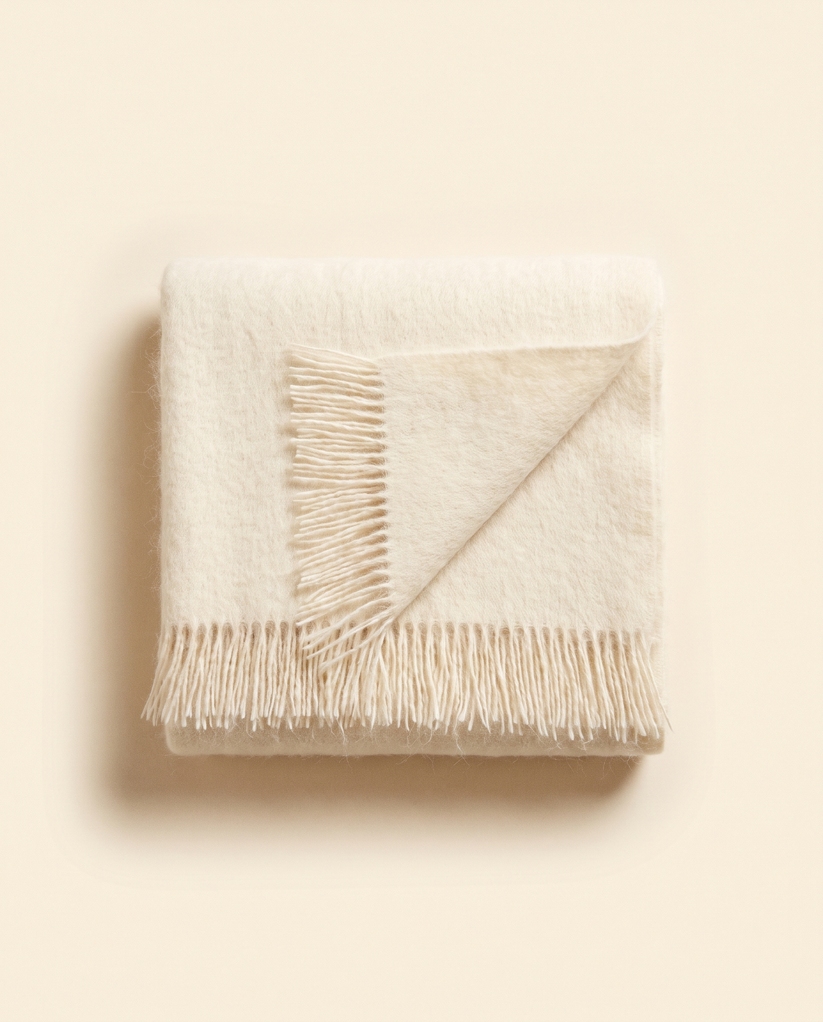Folded baby alpaca throw (concept image)